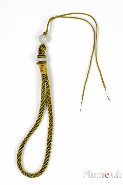 Cordiglio con una perla - lunghezza 280 mm - oliva